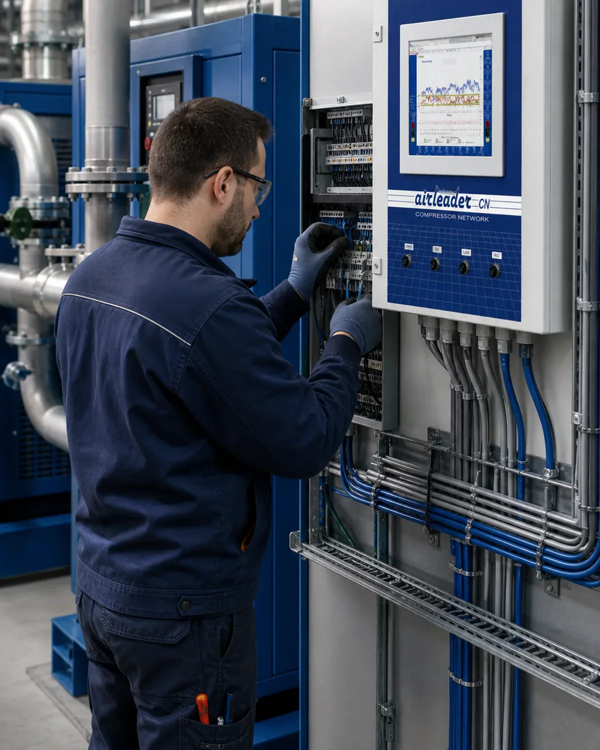 Technician upgrades an Airleader controller at an existing station